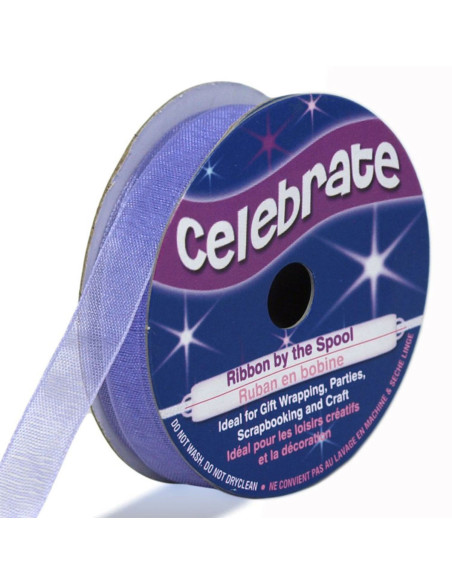 Cinta de organza Celebrate malva - 9 mm x 8 m