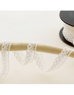 Encaje festoneado 10mm - Crudo