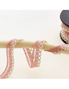 Encaje festoneado 10mm - Rosa viejo