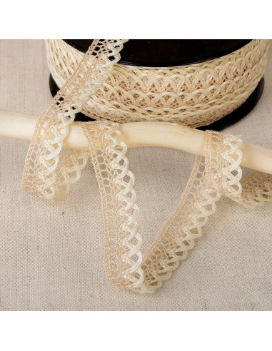 Encaje festoneado 10mm - Beige