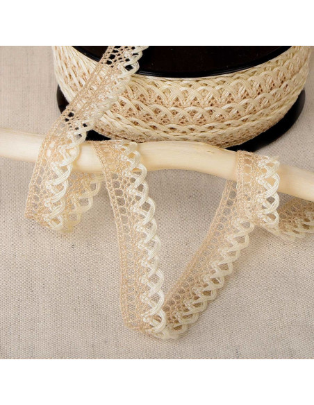 Encaje festoneado 10mm - Beige