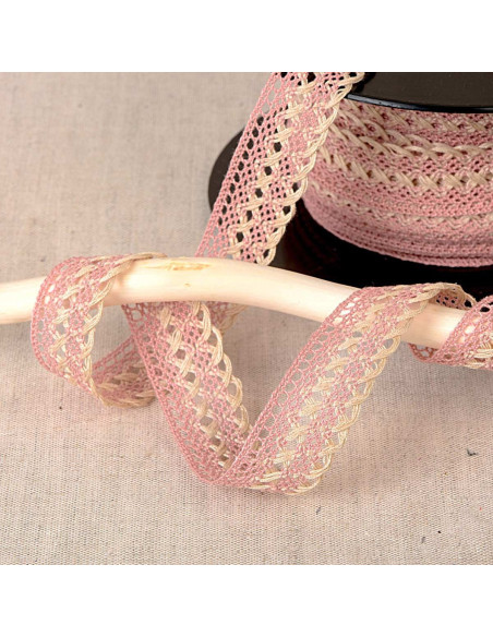 Encaje festoneado 20mm - Rosa viejo