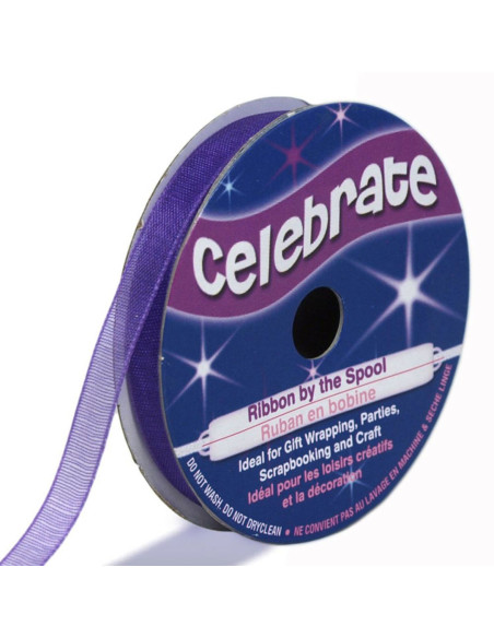 Cinta de organza Celebrate violeta - 6 mm x 8 m