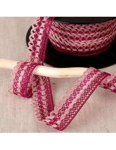 Encaje festoneado 20mm - Burdeos, rosa viejo