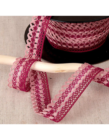 Encaje festoneado 20mm - Burdeos, rosa viejo