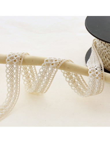 Encaje festoneado 20mm - Beige
