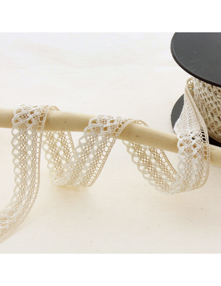 Encaje festoneado 20mm - Beige