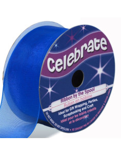 Cinta de organza Celebrate azul real - 25 mm x 5 m