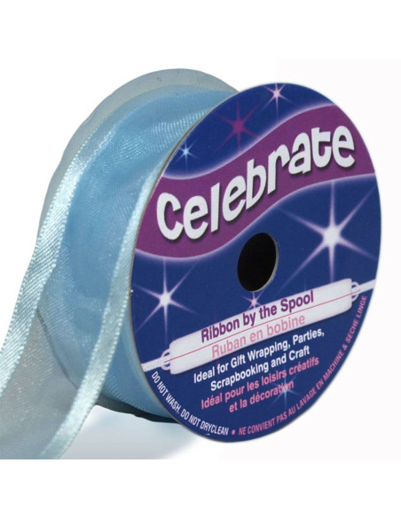 Cinta de organza Celebrate azul cielo - 20 mm x 4 m