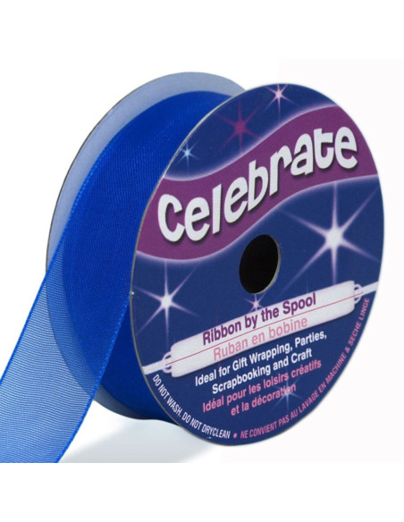Cinta de organza Celebrate azul real - 20 mm x 5 m