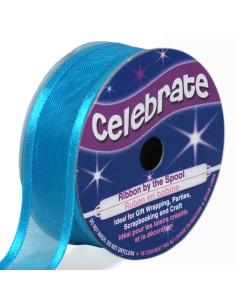 Cinta de organza Celebrate azul turquesa - 20 mm x 4 m
