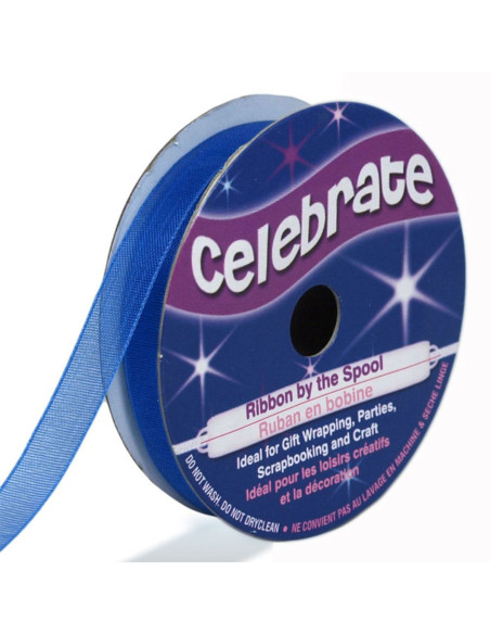 Cinta de organza Celebrate azul real - 9 mm x 8 m