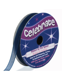 Cinta de organza Celebrate azul marino - 6 mm x 8 m