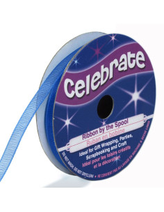 Cinta de organza Celebrate azul real - 6 mm x 8 m