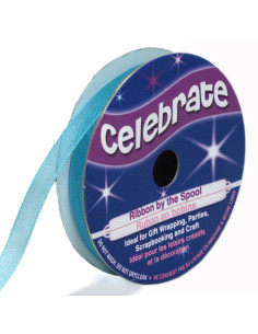 Cinta de organza Celebrate azul turquesa - 6 mm x 8 m