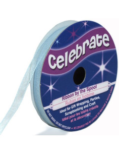 Cinta de organza Celebrate azul cielo - 6 mm x 8 m