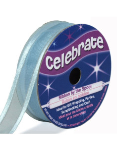 Cinta de organza Celebrate azul cielo - 15 mm x 5 m