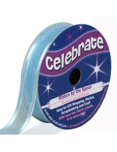 Cinta de organza Celebrate azul cielo - 12 mm x 5 m