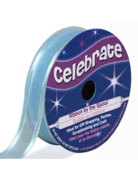 Cinta de organza Celebrate azul cielo - 12 mm x 5 m