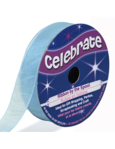Cinta de organza Celebrate azul cielo - 12 mm x 6 m
