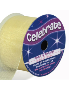 Cinta de organza Celebrate crema - 32 mm x 5 m