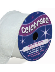 Cinta de organza Celebrate blanca - 32 mm x 5 m