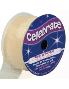 Cinta de organza Celebrate marfil - 25 mm x 5 m
