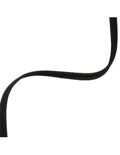 Cordón doble vivo cubierto mate - Negro