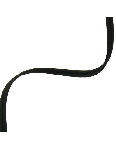 Cordón doble vivo cubierto mate - Negro