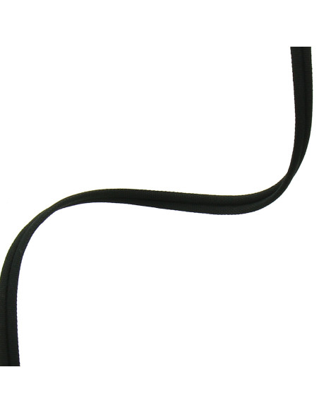 Cordón doble vivo cubierto mate - Negro