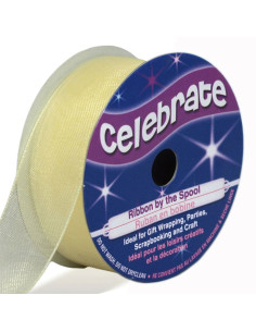 Cinta de organza Celebrate crema - 20 mm x 5 m