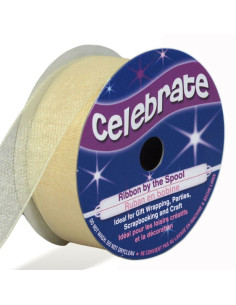 Cinta de organza Celebrate marfil - 20 mm x 5 m
