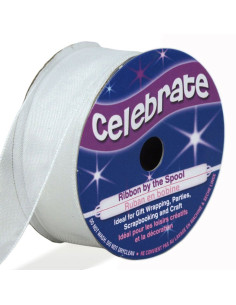 Cinta de organza Celebrate blanca - 20 mm x 5 m