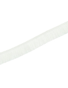 Flequillo de lujo 30 mm - Blanco