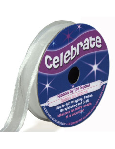 Cinta de organza Celebrate blanca - 12 mm x 5 m