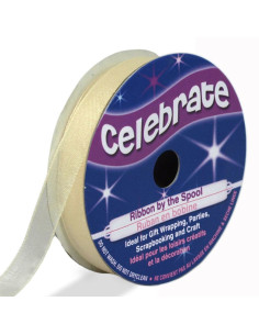 Cinta de organza Celebrate marfil - 9 mm x 8 m
