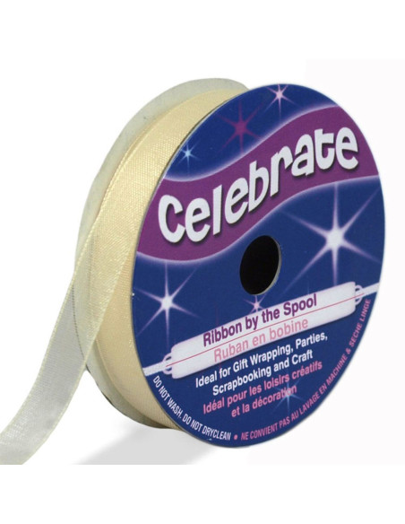 Cinta de organza Celebrate marfil - 9 mm x 8 m