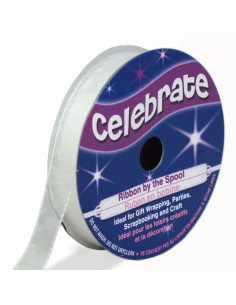 Cinta de organza Celebrate blanca - 9 mm x 8 m