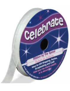 Cinta de organza Celebrate blanca - 6 mm x 8 m