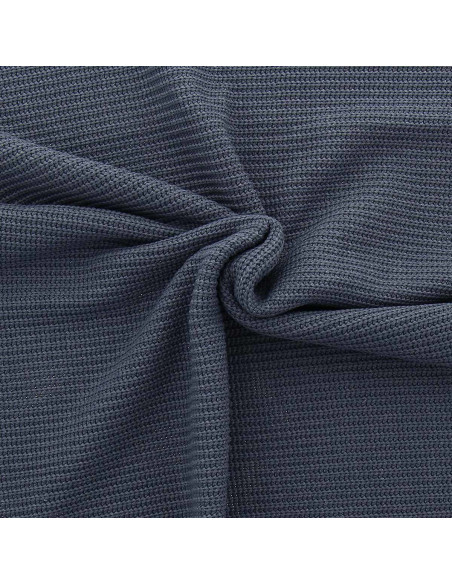 Tejido de punto jersey en relieve - Pizarra