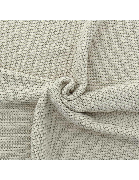 Tejido de punto jersey en relieve - Beige claro