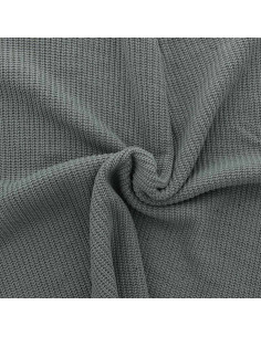 Tejido de punto jersey en relieve - Gris acero