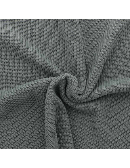 Tejido de punto jersey en relieve - Gris acero