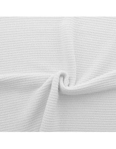 Tejido de punto jersey en relieve - Blanco