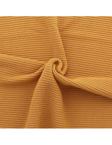 Tejido de punto jersey en relieve - Mostaza