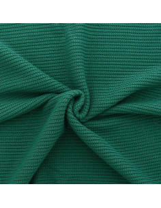Tejido de punto jersey en relieve - Verde pato