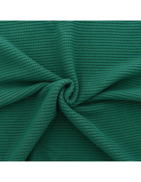 Tejido de punto jersey en relieve - Verde pato