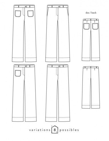 Patrón de pantalón Allure - Atelier Scämmit