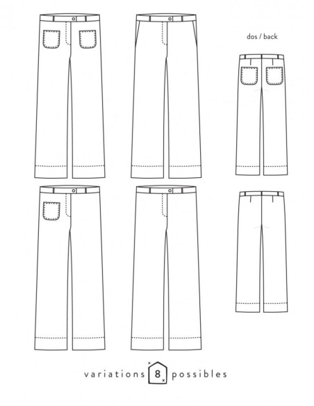 Patrón de pantalón Allure - Atelier Scämmit