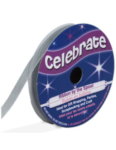 Cinta de organza Celebrate plata - 6 mm x 8 m